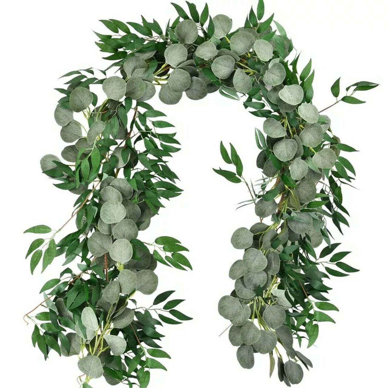 Fake Artificial Eucalyptus Garland Wreath Greenery Leaf Vine Wedding Plant Decor